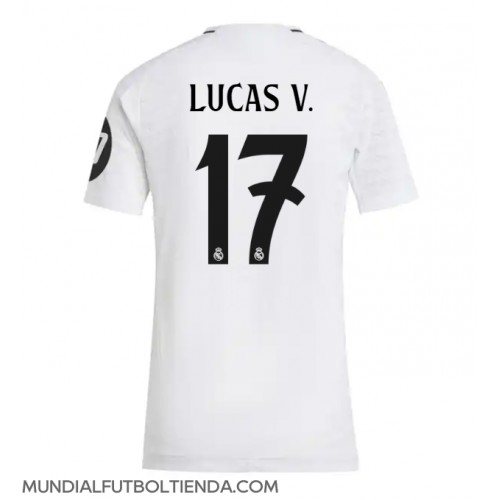 Camiseta Real Madrid Lucas Vazquez #17 Primera Equipación Replica 2024-25 para mujer mangas cortas